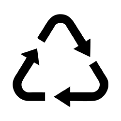 Black Recycling Symbol PNG