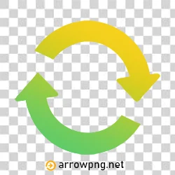Circular Gradient Yellow Green Arrow featured PNG Image