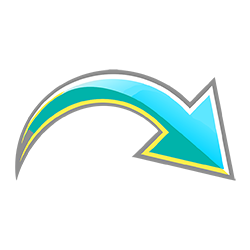 Curved blue arrow PNG