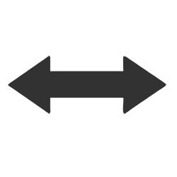 Black Horizontal Both Side Arrow PNG