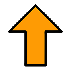 Upward Arrow PNG - Bold and Vibrant Directional Icon