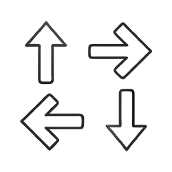 Four Direction Arrows PNG