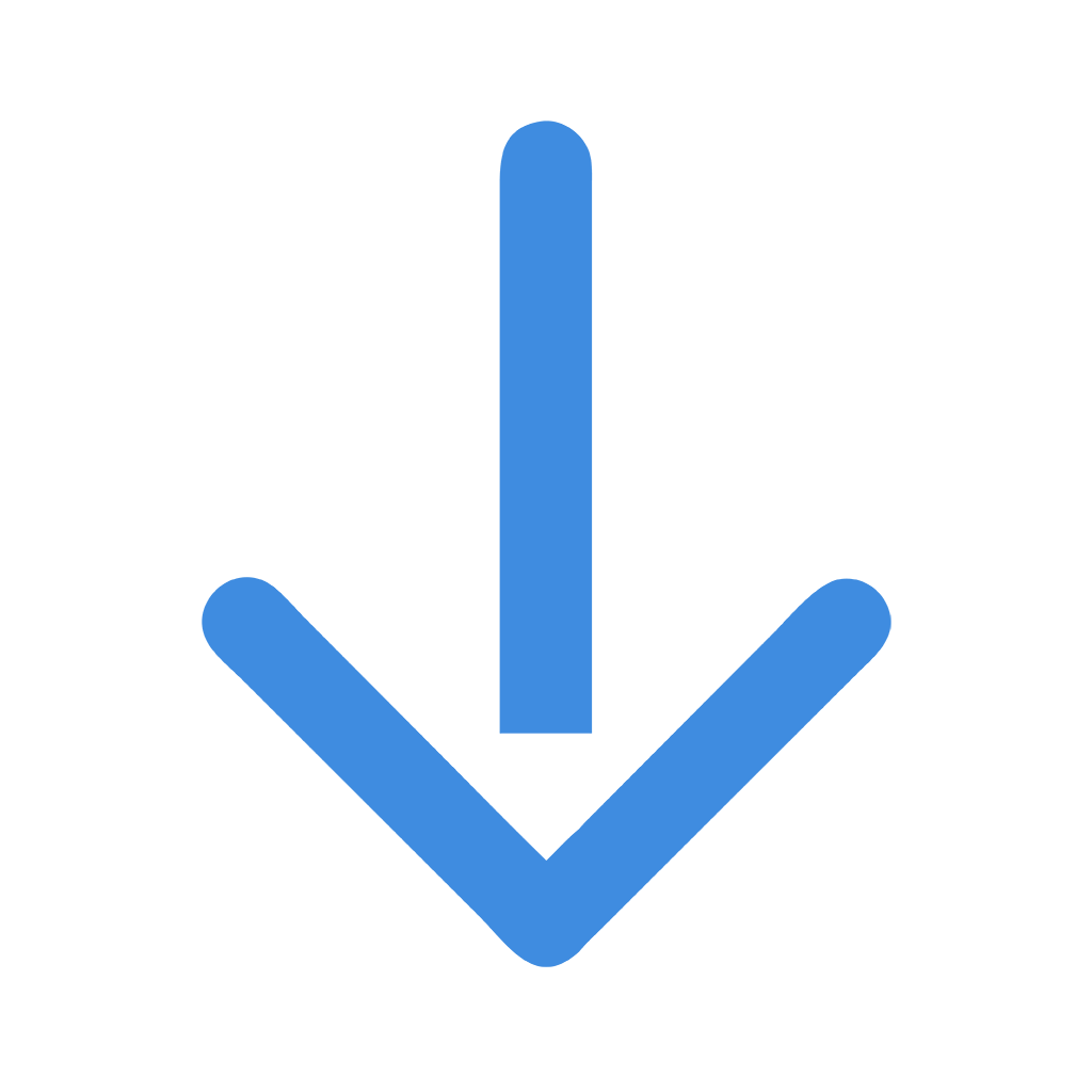 Blue Down Arrow PNG – Free Transparent Image for Directional Designs
