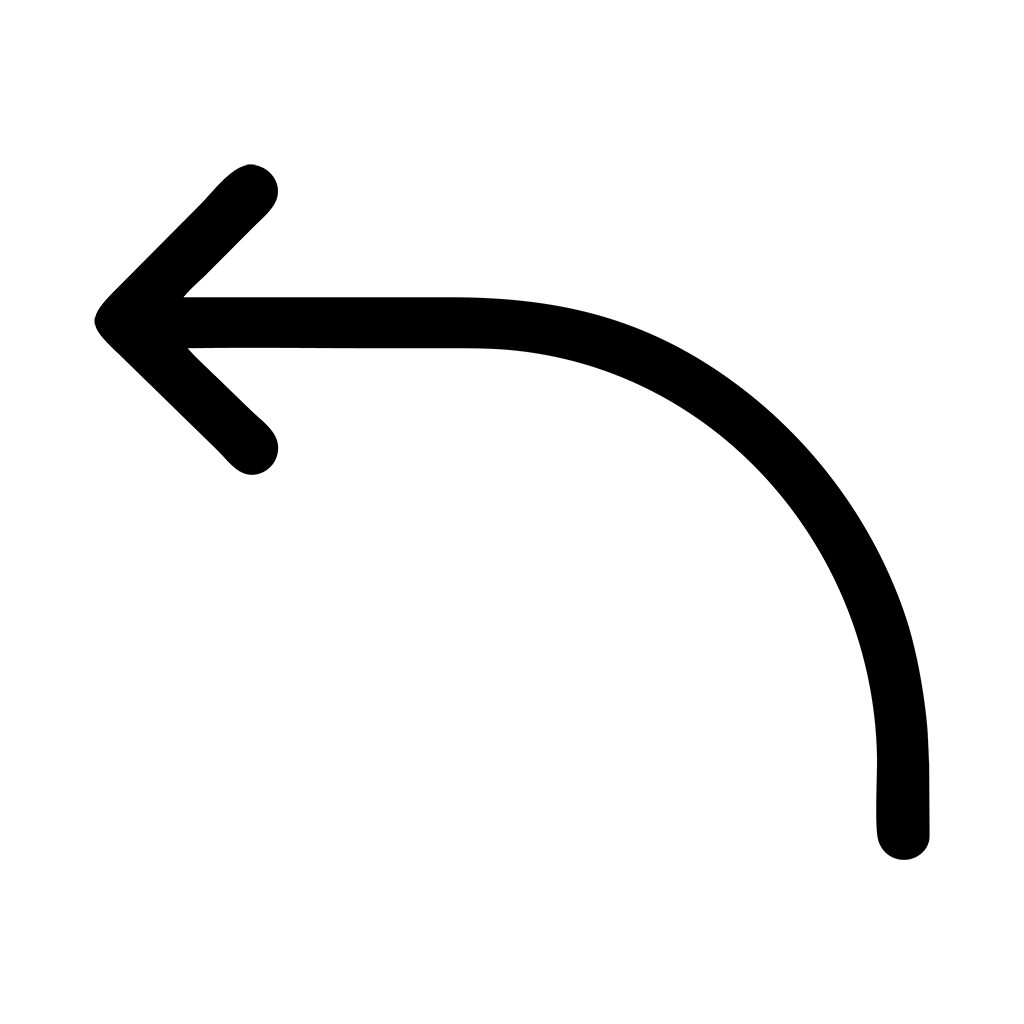 Curved line arrow PNG with transparent background – smooth directional graphic for flow and navigation
