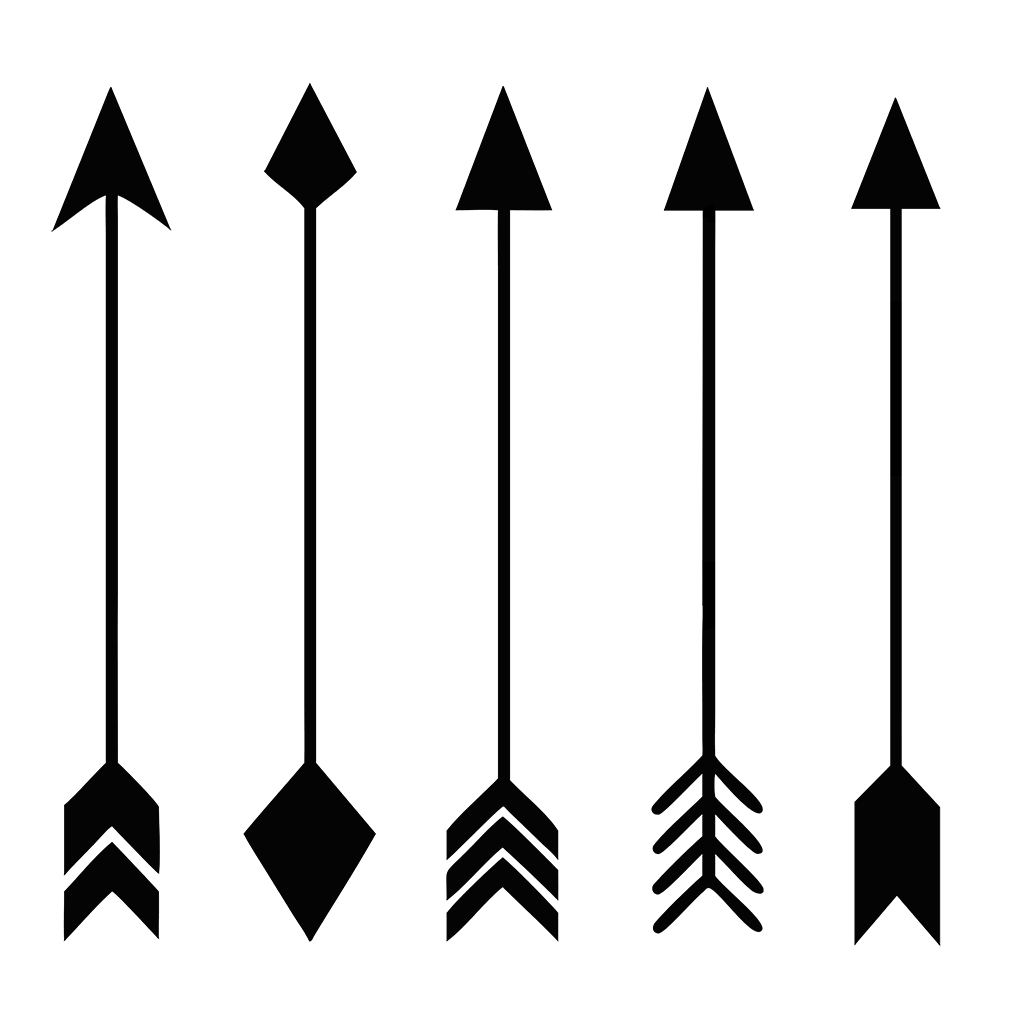 Multiple Arrows Clipart PNG with different arrow shapes and directions.