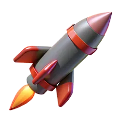 Featured 3D missile image with modern design