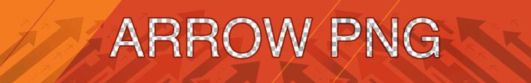 ARROW PNG 1 Free Arrow Png Images banner with bold text and multiple orange directional arrows in the background.