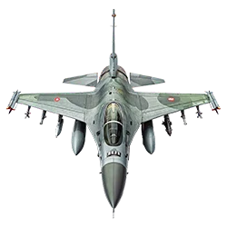 F-16 fighter jet front view PNG with transparent background