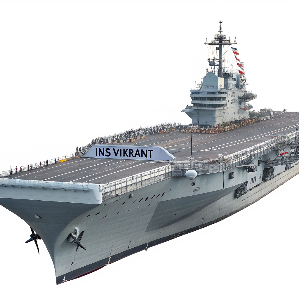 INS Vikrant PNG image of Indian indigenous aircraft carrier