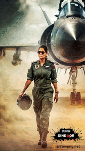 Female fighter pilot with aircraft – Operation Sindoor