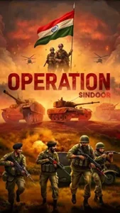 Operation Sindoor HD background image with army soldiers