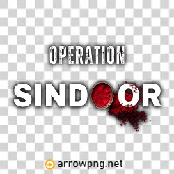 Operation Sindoor PNG text with transparent background