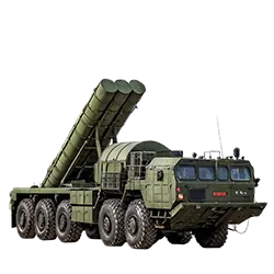Indian military-grade S 400 air defense missile system vehicle in PNG format