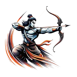 Lord Ram with Bow Jai Shri Ram PNG Artwork