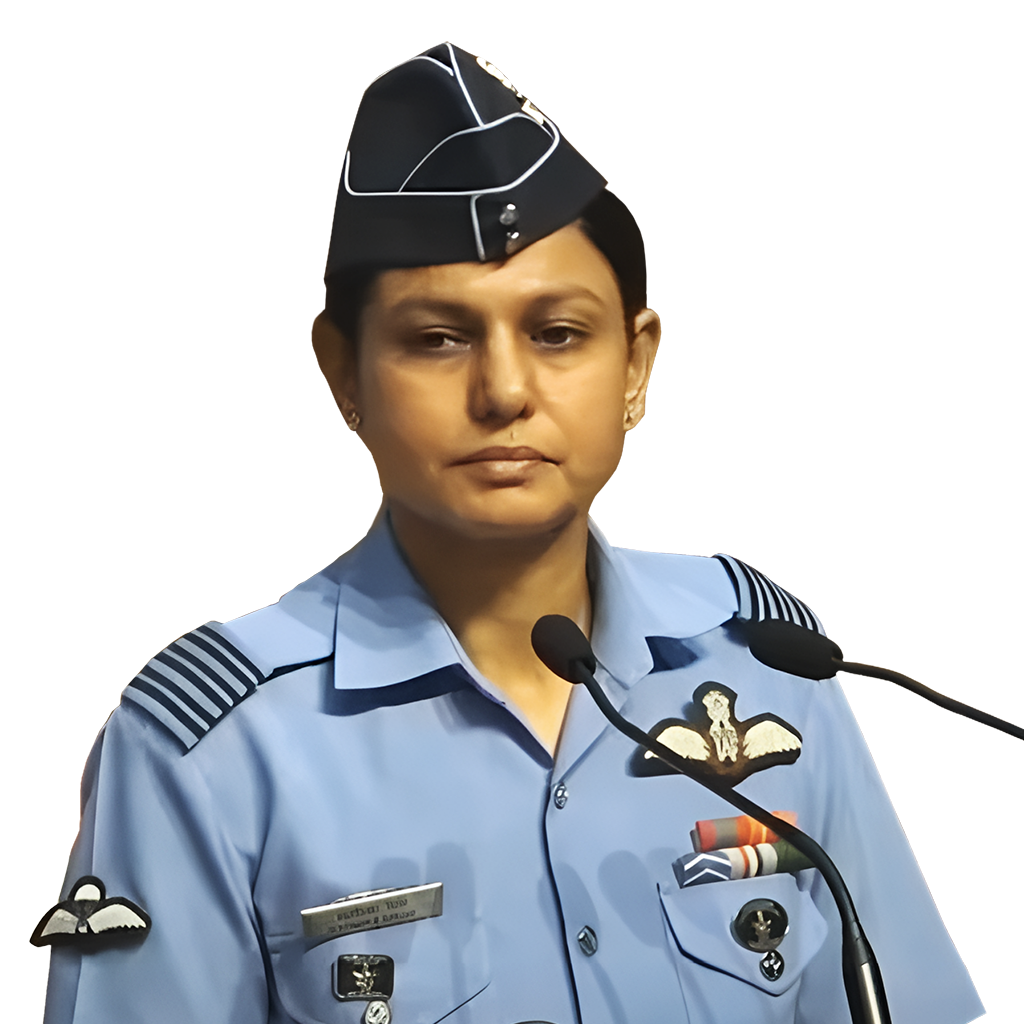 Vyomika Singh PNG image in Indian Air Force uniform with transparent background