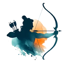 Shri Ram in warrior pose with Dhanush, transparent silhouette illustration