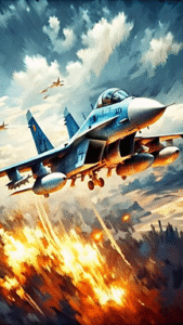 Featured image of fighter jet aircraft attack in war scene