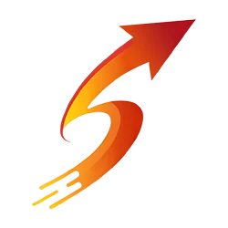 Modern curved arrow symbolizing growth and direction