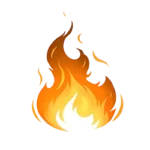 Vibrant Free Fire PNG flame for gaming designs