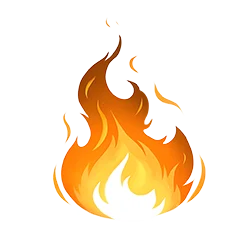 Vibrant Free Fire PNG flame for gaming designs