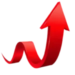 Featured Red 3D Up Arrow PNG Icon