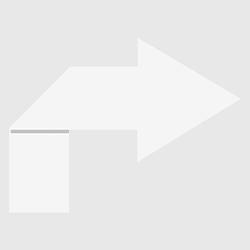 Transparent white arrow icon folded right
