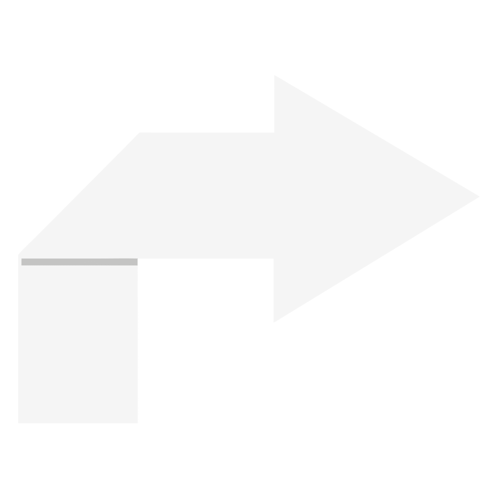 White Arrow PNG Folded Right – Transparent Download