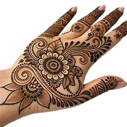 Simple Hariyali Teej Mehndi Design on Hand