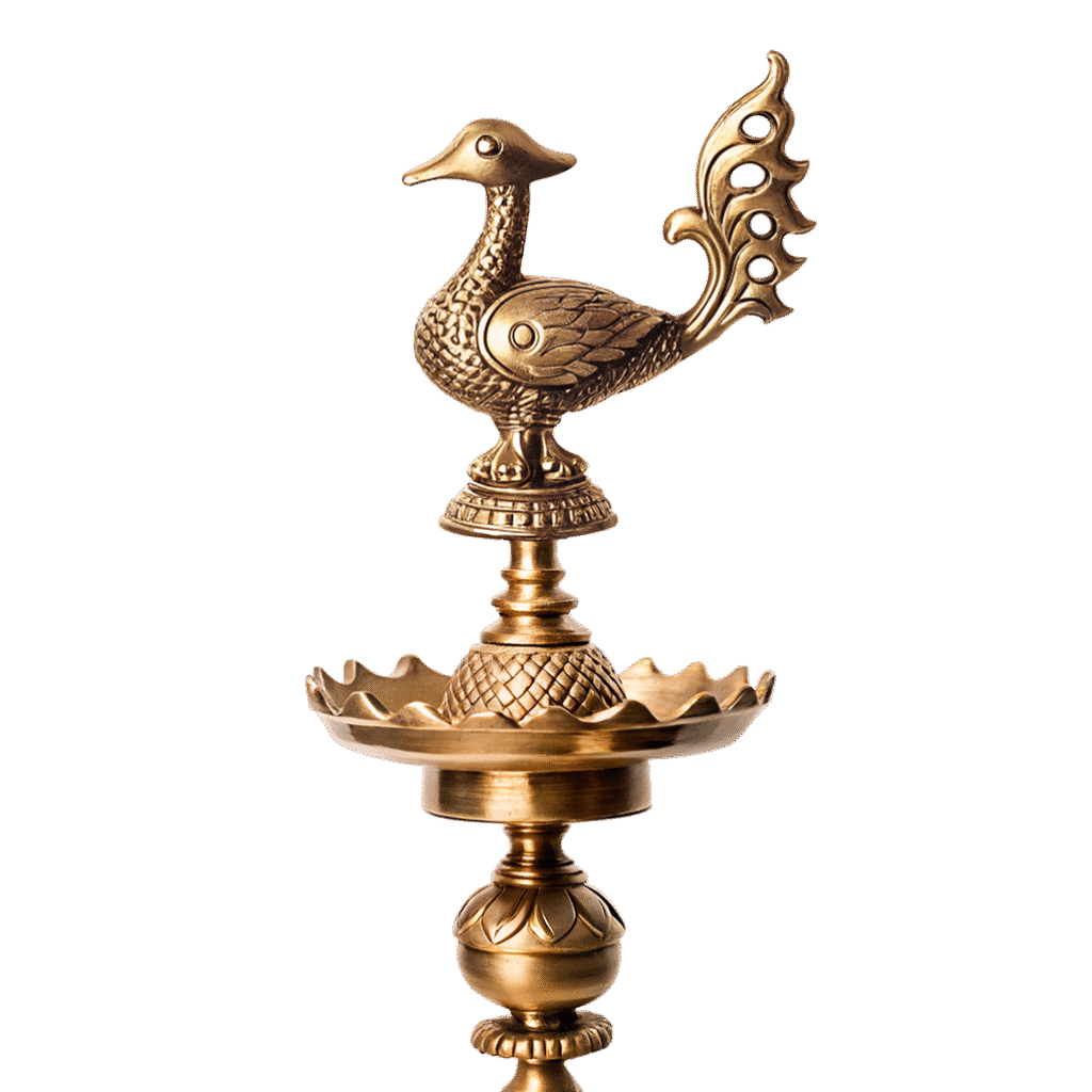 Brass samai PNG transparent background for puja