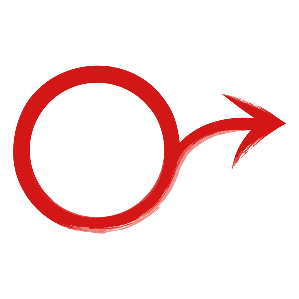 Clickbait red circle and arrow PNG transparent design