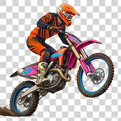 Extreme Motocross Rider Performing Dirt Bike Jump
