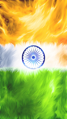 Fiery textured Indian flag Independence Day background