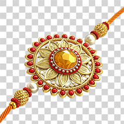 Luxury Rakhi PNG image for Raksha Bandhan creatives
