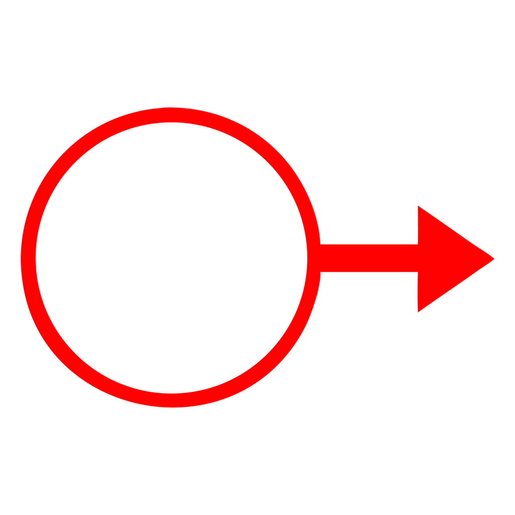 Red Circle with Arrow PNG – Navigation and Direction Symbol