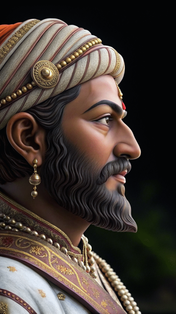 Chhatrapati Shivaji Maharaj side face photo HD download