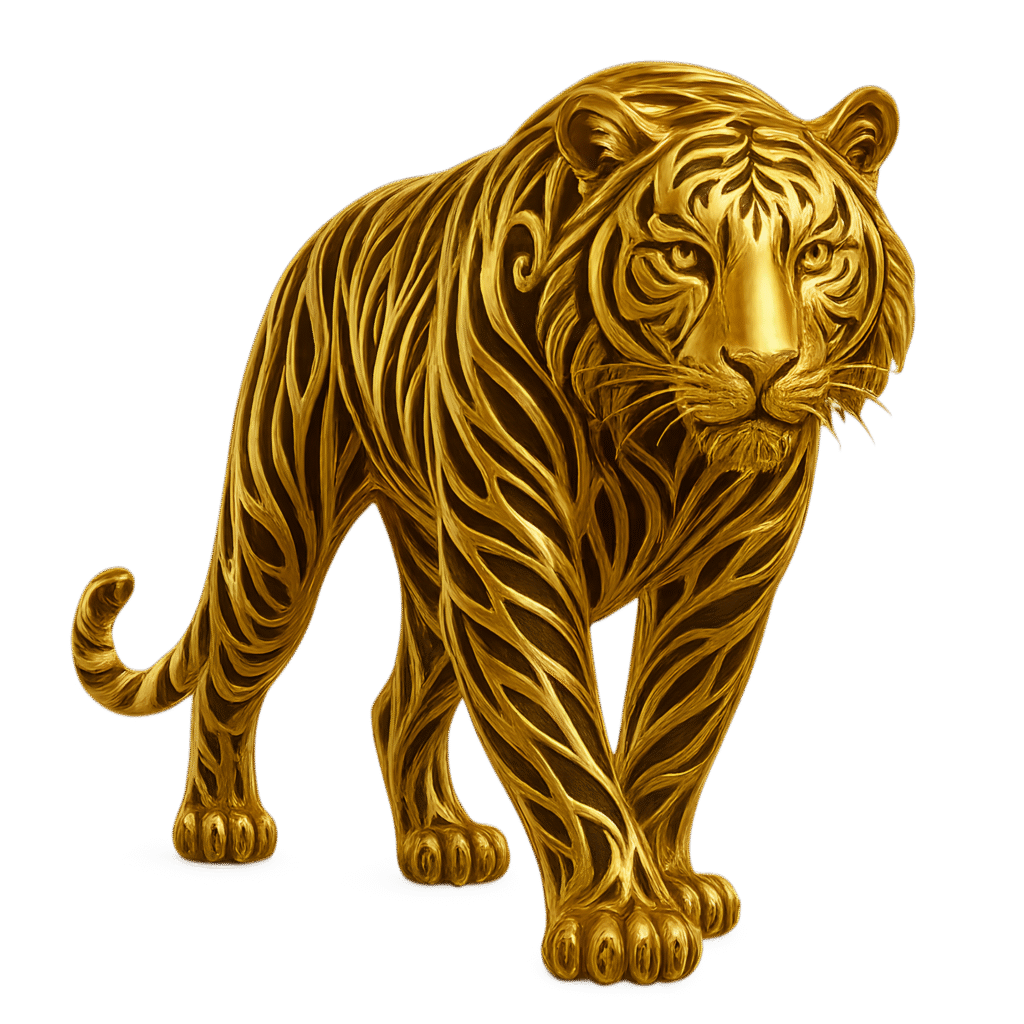 Golden Tiger PNG Transparent Download