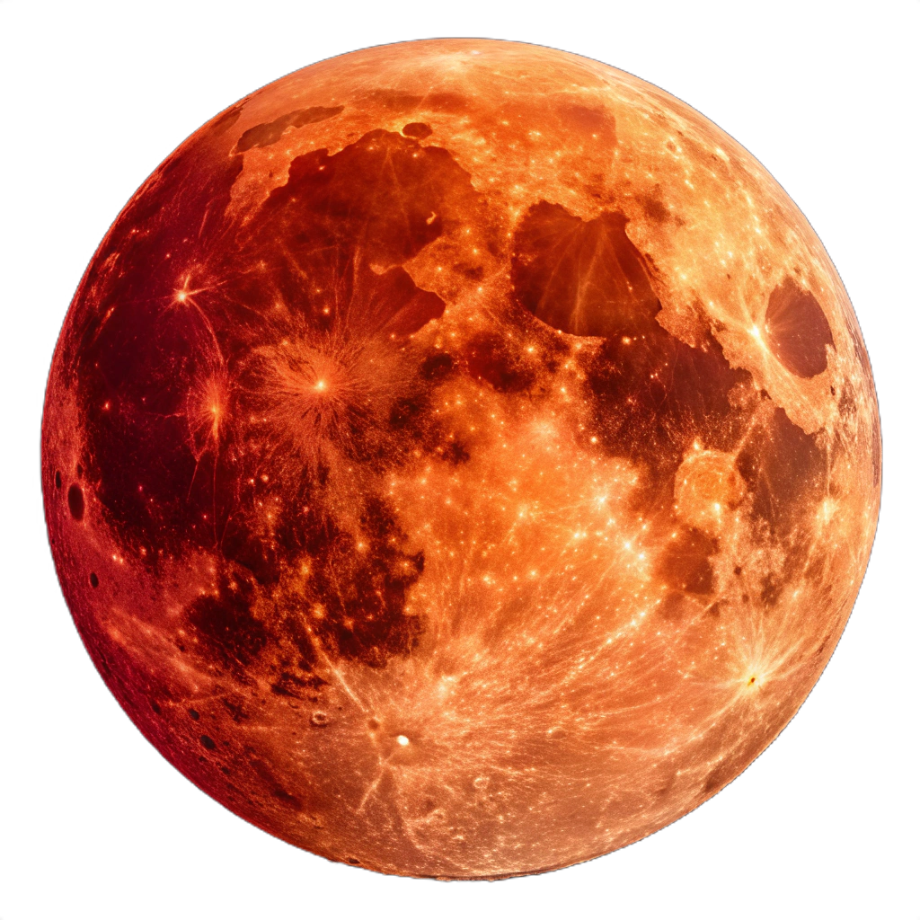 Blood Moon PNG transparent lunar eclipse image