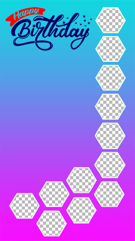 Birthday template PNG for invitations and wishes