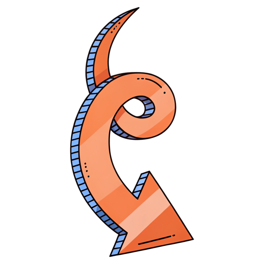 3D curved arrow PNG transparent background image