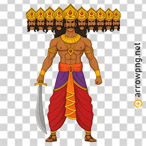 Dashanan Raavan PNG for Dussehra and Ramleela