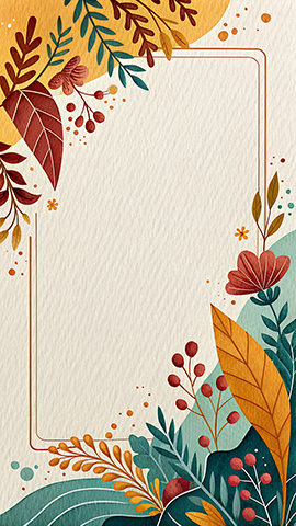 Elegant watercolor floral border for invitation background