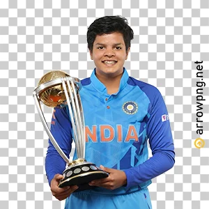 Shaifali Verma With World Cup Transparent PNG Image