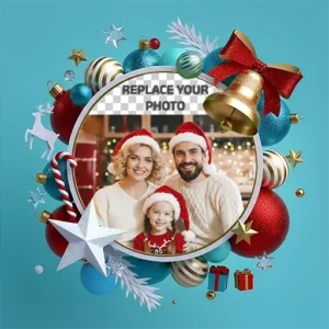 Festive Christmas Greeting Card Design for online customization