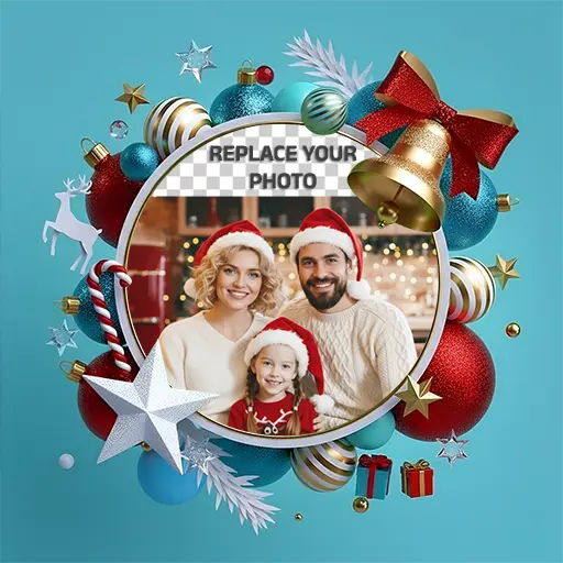 Festive Christmas Greeting Card Design for online customization