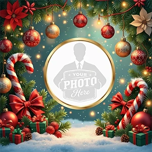 Christmas photo greeting card created using free online greeting card maker with photos