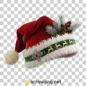 Home 3 Stylish Christmas hat transparent PNG