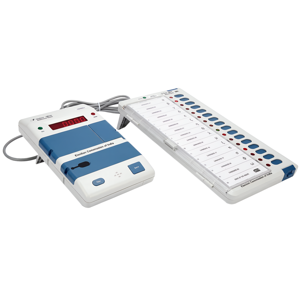 Electronic voting machine - EVM machine PNG with control and ballot unit