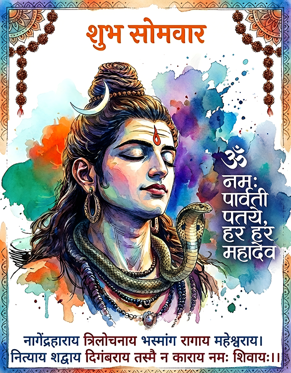 Good Morning Image – शुभ सोमवार ॐ नमः शिवाय Featured Image